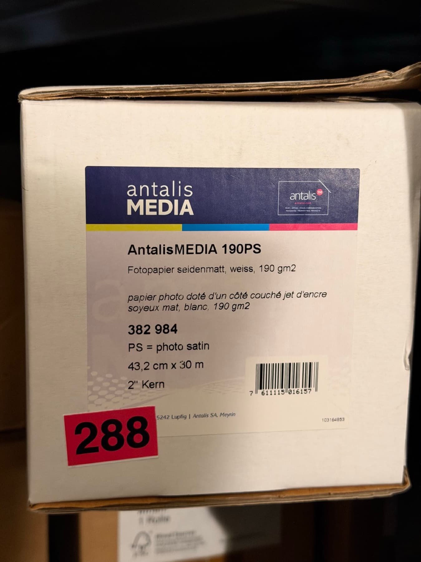 MEDIA 190PS Fotopapier seidenmatt 17" 190gsm