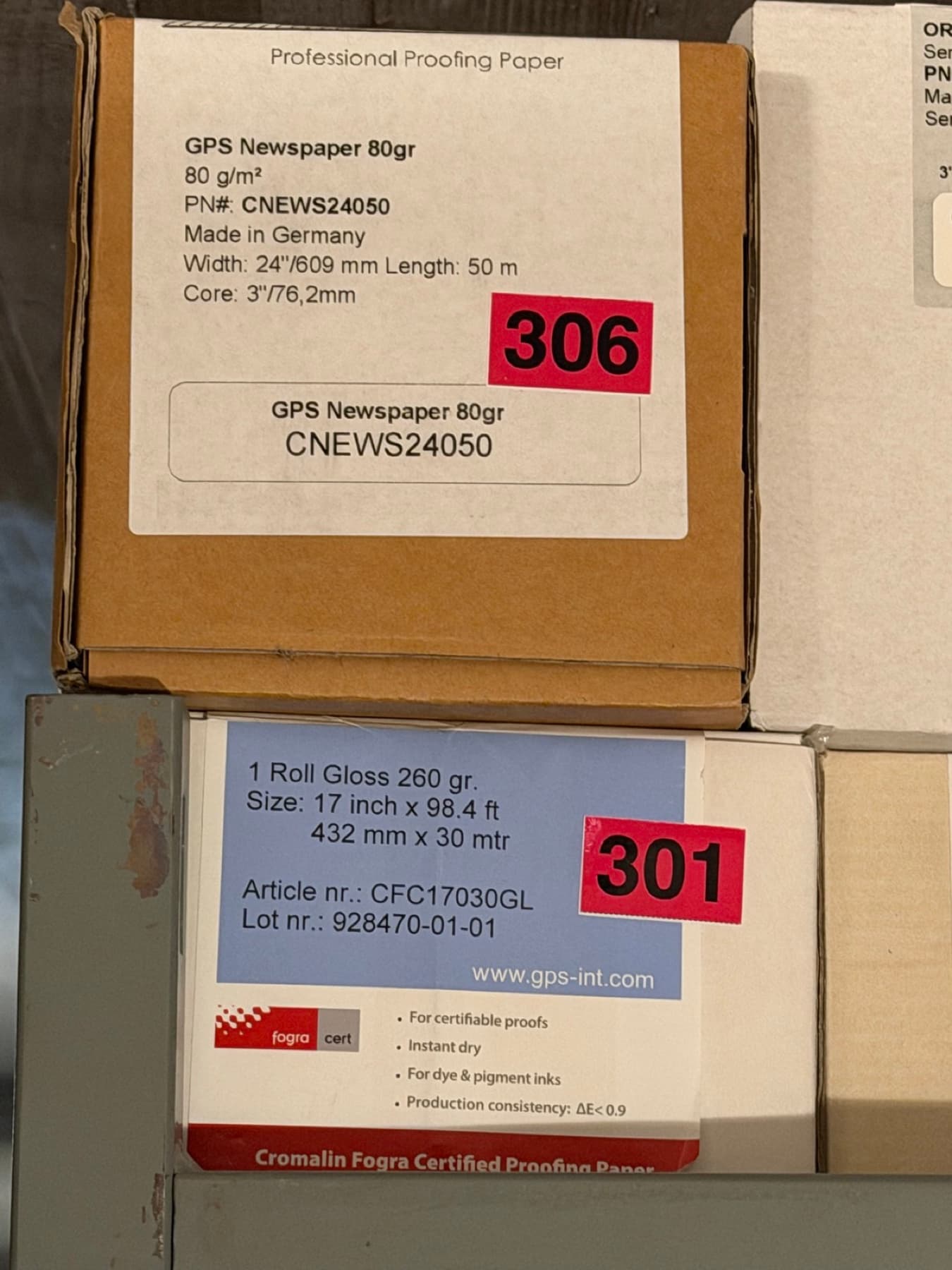 Fogra Certified Proofing Paper Gloss 17" 260gsm