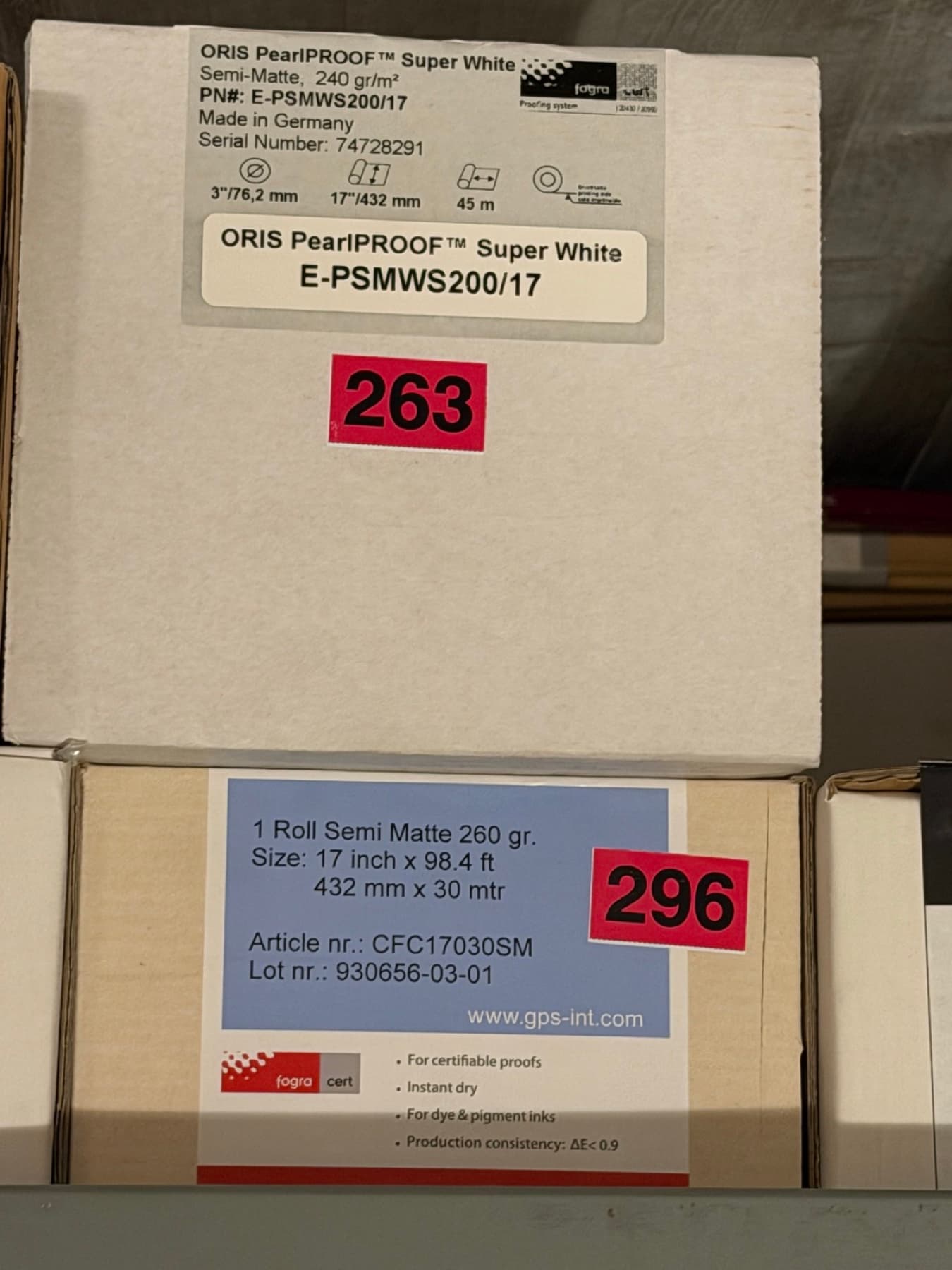 Fogra Certified Proofing Paper Semi Matte 17" 260gsm