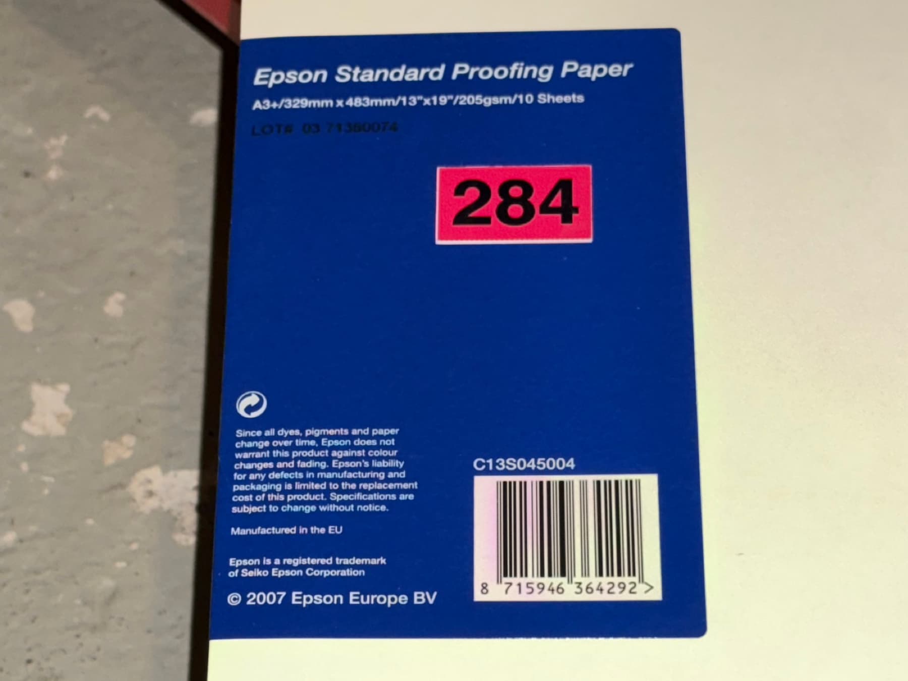 Standard Proofing Paper A3+ 205gsm (10 sheets)