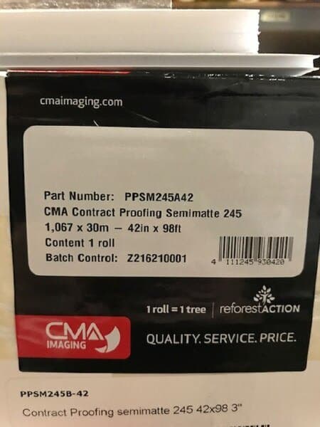 Contract Proofing Semimatte 250 24" 45m
